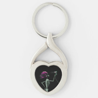 X-Ray Skeleton Blow Drying Hair Key Ring