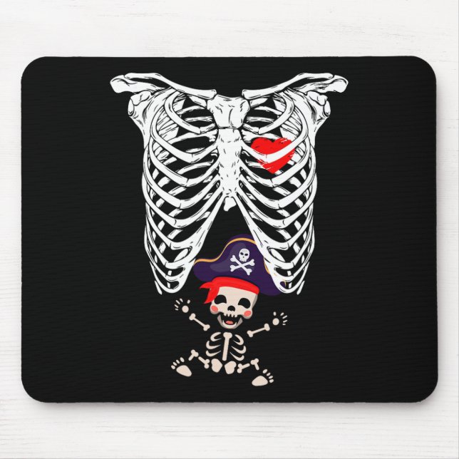 X-ray Skeleton Funny Pregnancy  Mouse Pad (Front)