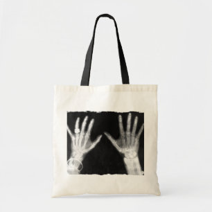 X-Ray Skeleton Hands & Jewellery - B&W Tote Bag
