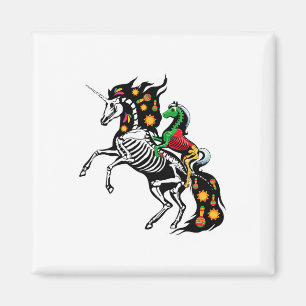 X-ray Skeleton Horse Riding Unicorn Cinco De Mayo Magnet