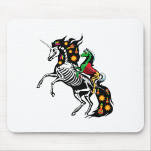 X-ray Skeleton Horse Riding Unicorn Cinco De Mayo Mouse Pad