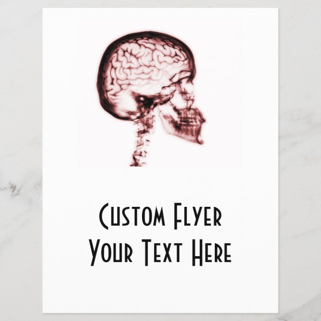 X-RAY SKULL BRAIN - RED FLYER (Front)