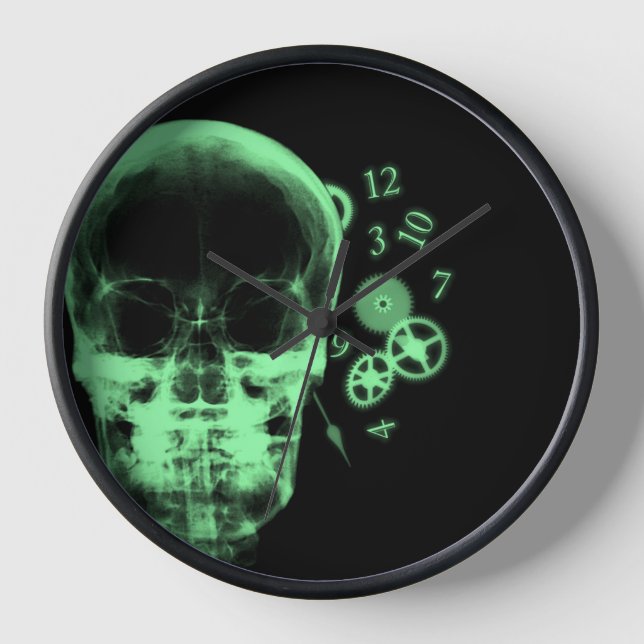 X-Ray Skull & Clock Parts - Green  (Front)