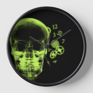 X-Ray Skull & Clock Parts - Lime Green