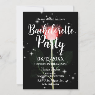 X-Ray Sparkle Flower Bachelorette Party Invitation