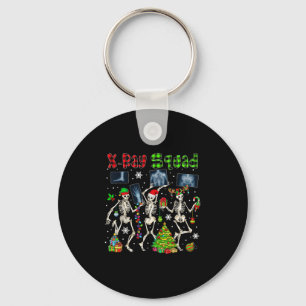 X-ray Squad Xmas Three Santa Reindeer Elf X-ray Sk Key Ring