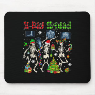 X-ray Squad Xmas Three Santa Reindeer Elf X-ray Sk Mouse Pad