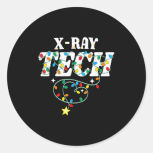 X-ray Tech Christmas Radiologic Technologist Techs Classic Round Sticker