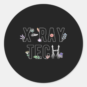 X-Ray Tech Flowers X-Ray Technologist Xray Tech Classic Round Sticker