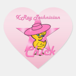 X-Ray Technician Chick #8 Heart Sticker