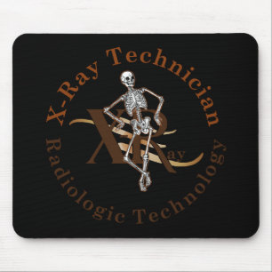 X Ray Technician Circle Brown Mouse Pad