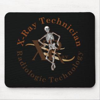 X Ray Technician Circle Brown Mouse Pad