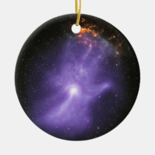 X-Ray Telescopes Ghostly Cosmic Hand Ceramic Tree Decoration