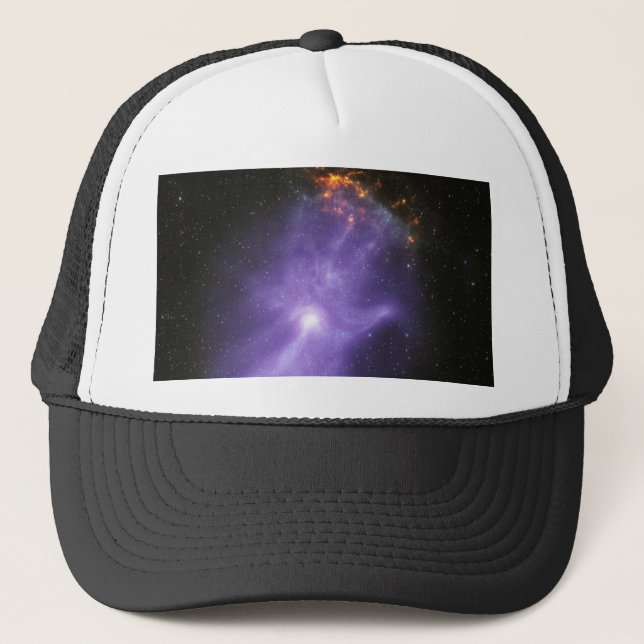 X-Ray Telescopes Ghostly Cosmic Hand Trucker Hat (Front)