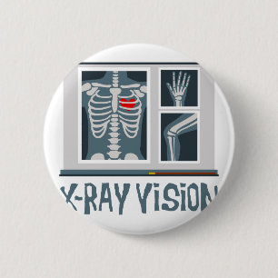 X-Ray Vision 6 Cm Round Badge