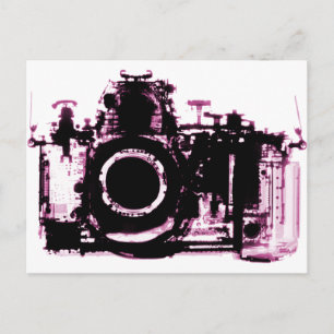 X-RAY VISION CAMERA BLACK PINK POSTCARD