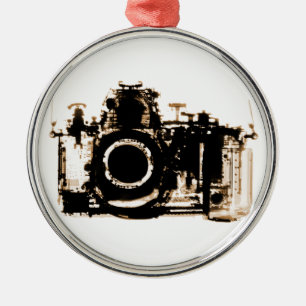 X-RAY VISION CAMERA - SEPIA METAL TREE DECORATION