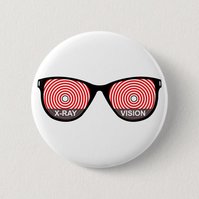 X-Ray Vision Glasses Button (Front)