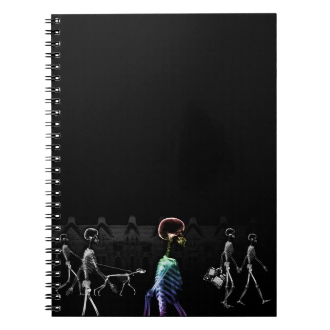 X-Ray Vision Skeleton City Scene  Notebook (Front)
