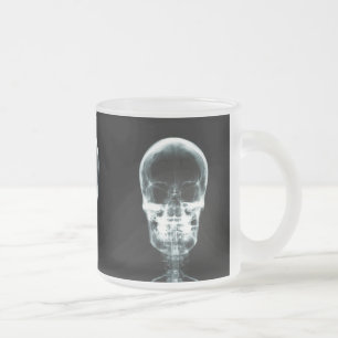 X-RAY VISION SKELETON SKULL - ORIGINAL FROSTED GLASS COFFEE MUG