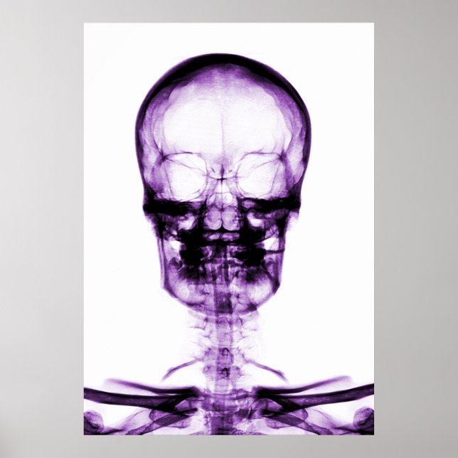 X-RAY VISION SKELETON SKULL - PURPLE POSTER (Front)