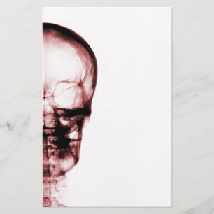 X-RAY VISION SKELETON SKULL - RED STATIONERY