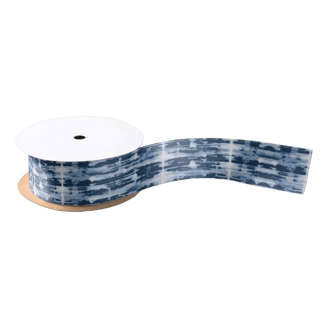 X-Ray Watercolor Shibori Stripe Ribbon Satin Ribbon (Spool)