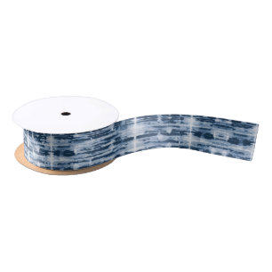 X-Ray Watercolor Shibori Stripe Ribbon Satin Ribbon