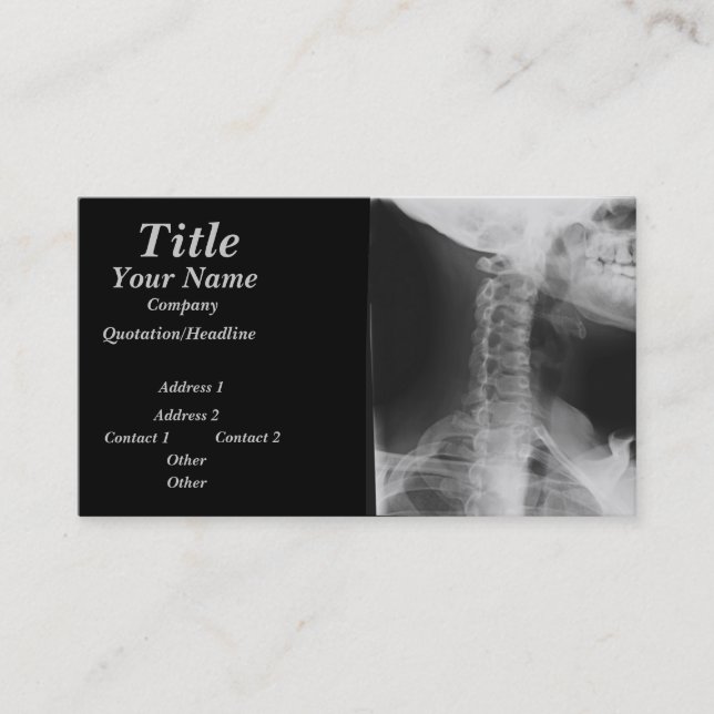 X-rayed 2 business card (Front)