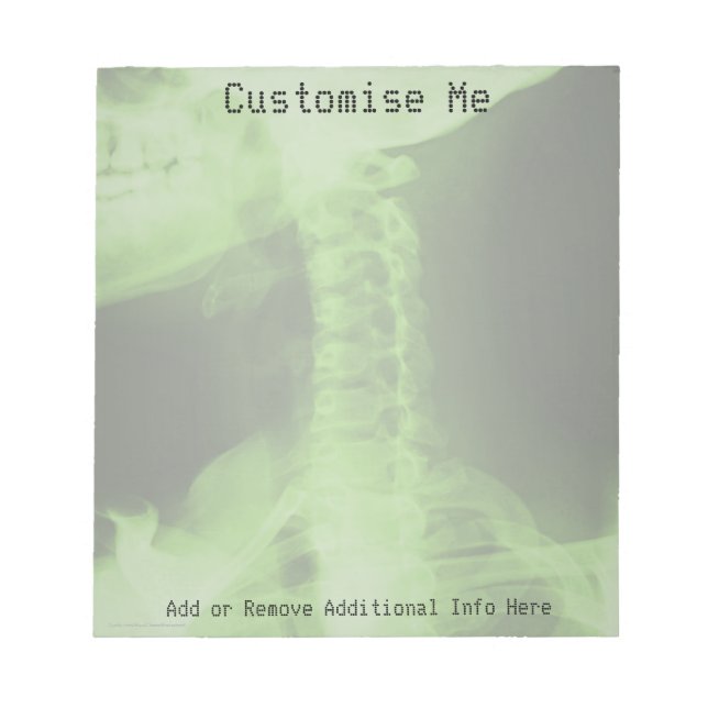 X-Rayed 2 Radioactive Green Notepad (Front)