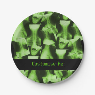 X-Rayed Radioactive Green Paper Plate