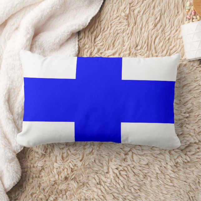 "X" (Xray) Code of Signals Flag Lumbar Cushion (Blanket)