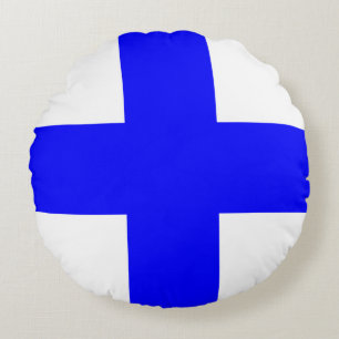 "X" (Xray) Code of Signals Flag Round Cushion