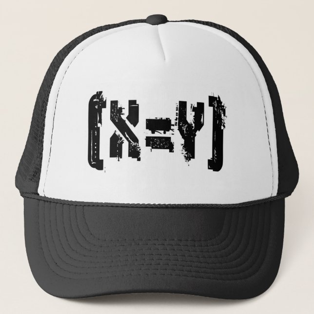 X=Y_BlockLogo Trucker Hat (Front)
