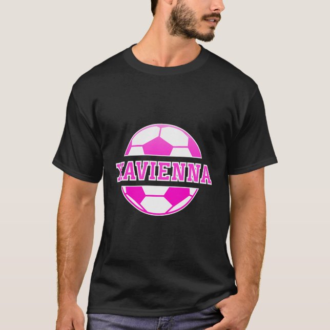 Xavienna Name Girls Soccer Play Football Sports Fa T-Shirt (Front)