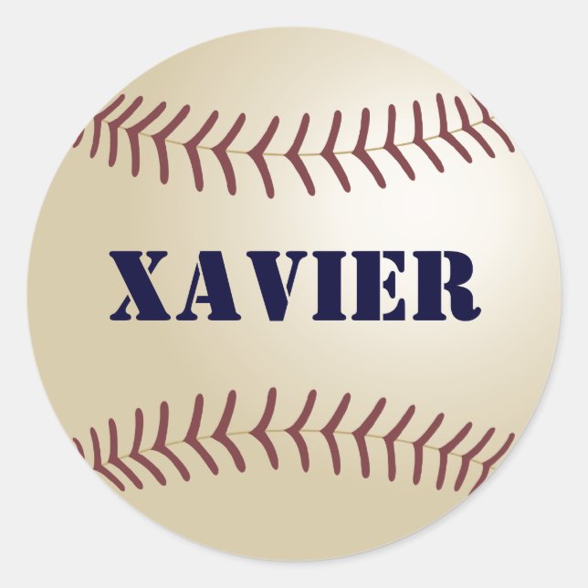 Xavier Baseball Sticker / Seal (Front)