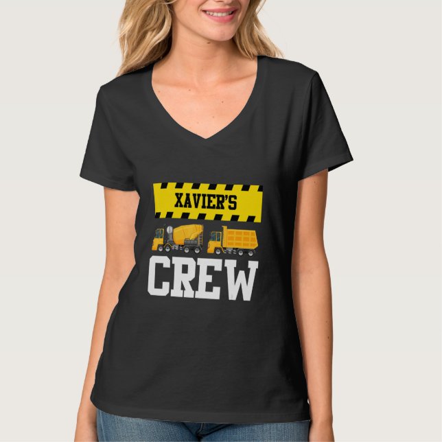 Xavier Construction Crew Custom Dumptruck Dump Tru T-Shirt (Front)