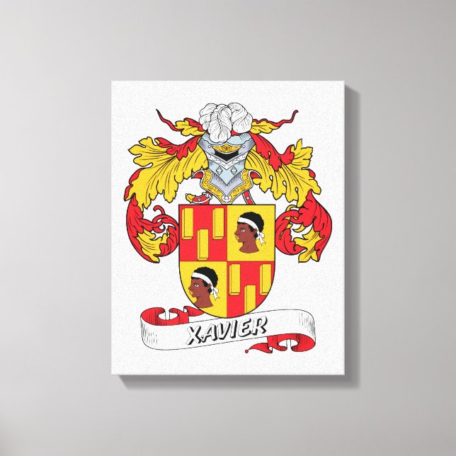 Xavier Family Crest Canvas Print (Front)
