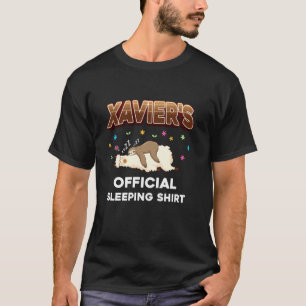 Xavier Name Sleeping Sleep Personalised Pajama T-Shirt