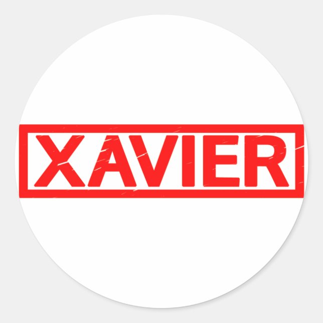 Xavier Stamp Classic Round Sticker (Front)