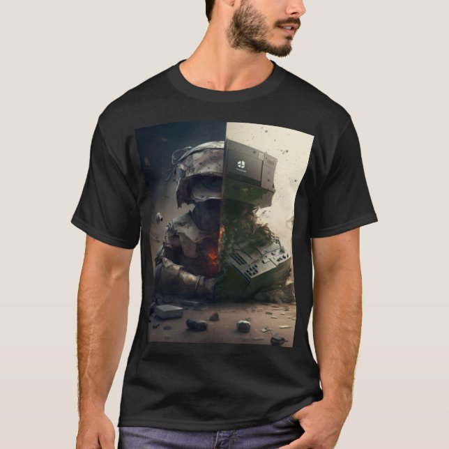 Xbox vs PlayStaytion T-Shirt (Front)