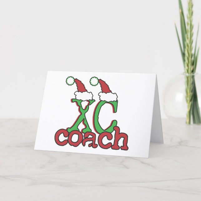 XC Cross Country Coach - Christmas Holiday Card (Front)