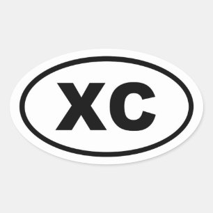 XC Cross Country Oval Sticker