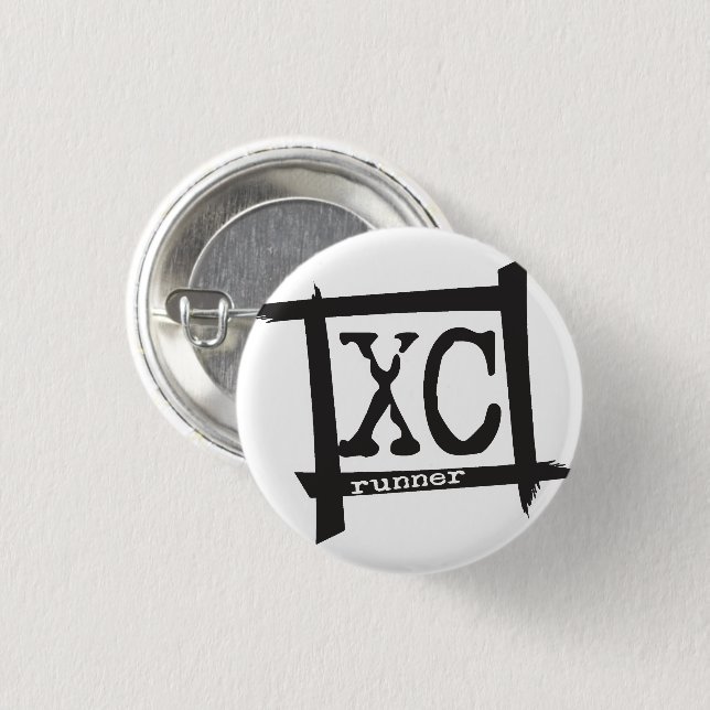 XC Cross Country Runner Button (Front & Back)