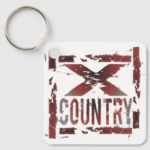 XC Cross Country Runner Key Ring
