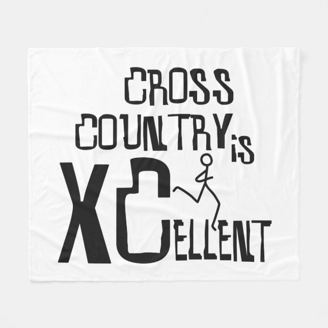 XC Cross Country Running XCellent © Fleece Blanket (Front (Horizontal))