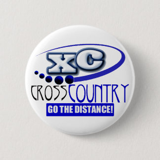 XC MOTTO - Go the Distance - CROSS COUNTRY 6 Cm Round Badge