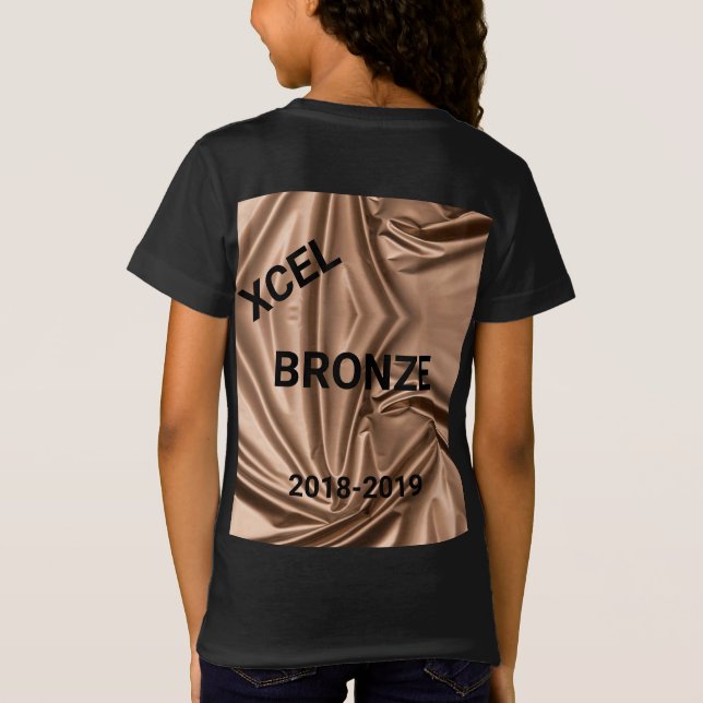 Xcel Bronze Girls Gymnastics T-Shirt Personalised (Back)