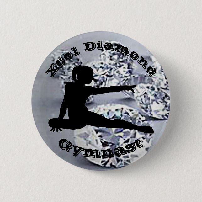 Xcel Diamond Gymnast - Girls Gymnastics Button (Front)