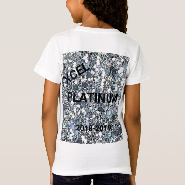 Xcel Platinum Girls Personalised Gymnastics TShirt (Back)